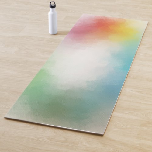 Colorful Abstract Art Blue Red Purple Yellow Green Yoga Mat