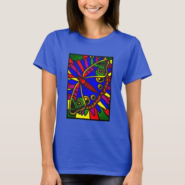 Colorful Abstract Art Butterfly  T-Shirt (Front)