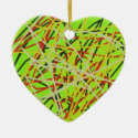 colorful abstract art ceramic ornament