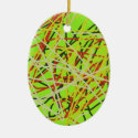 colorful abstract art ceramic ornament
