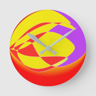 Colorful Abstract Art Clock