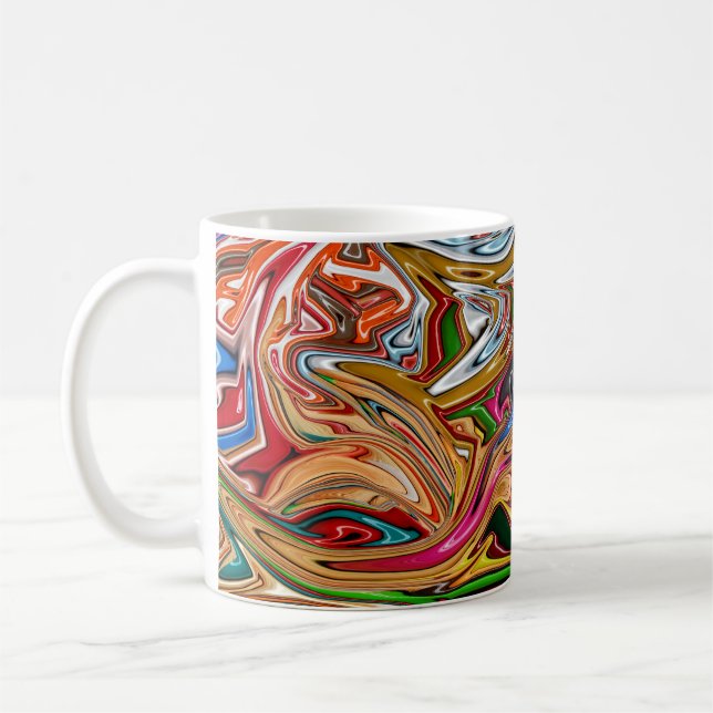 Colorful abstract art coffee mug (Left)