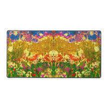 Colorful Abstract Art Colorful Garden Desk Mat