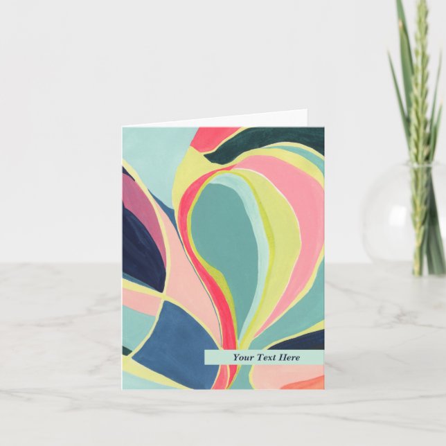 Colorful Abstract Art Custom Greeting Card (Front)