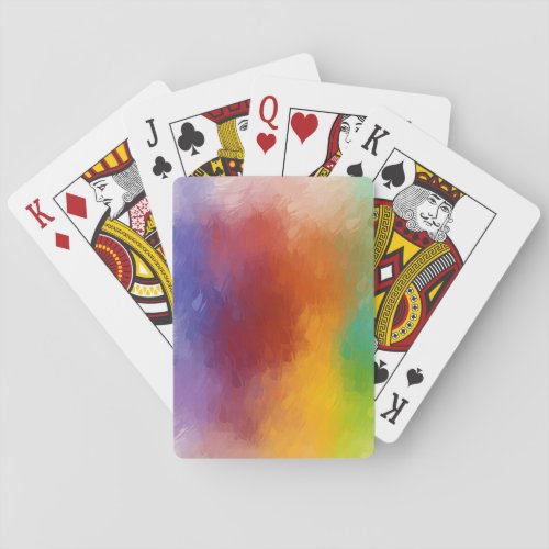 Colorful Abstract Art Custom Modern Elegant Playing Cards