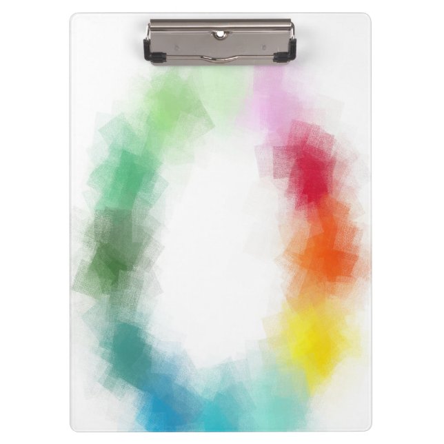 Colorful Abstract Art Custom Modern Trendy Elegant Clipboard (Front)