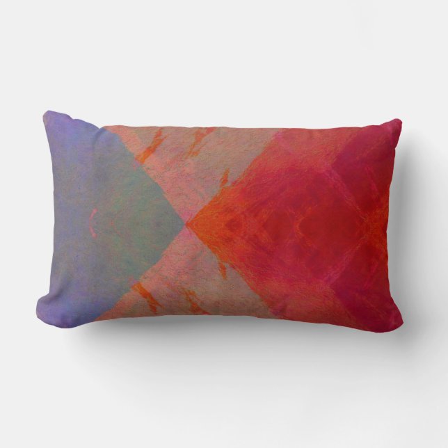 colorful abstract art designer accent pillow (Front)