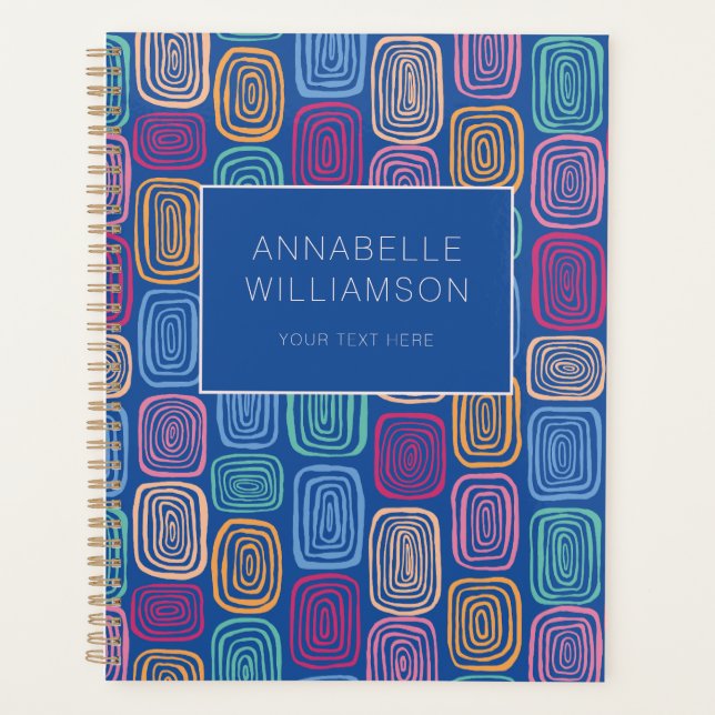 Colorful abstract art doodle planner (Front)