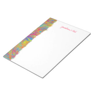 Colorful Abstract Art Edge Custom Notepad