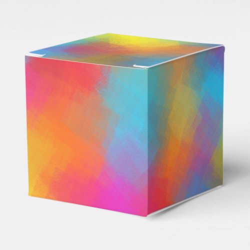 Colorful Abstract Art Elegant Modern Trendy Favor Boxes