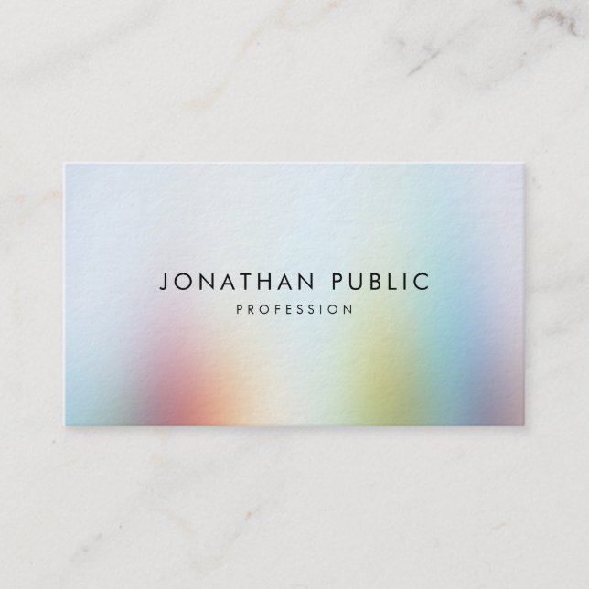 Colorful Abstract Art Elegant Professional Modern Business Card (Front)