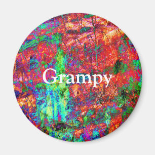 Colorful Abstract Art Grampy Magnet