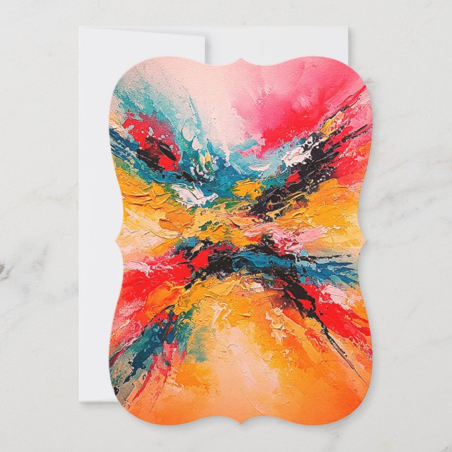 Colorful Abstract Art Invitation (Front)