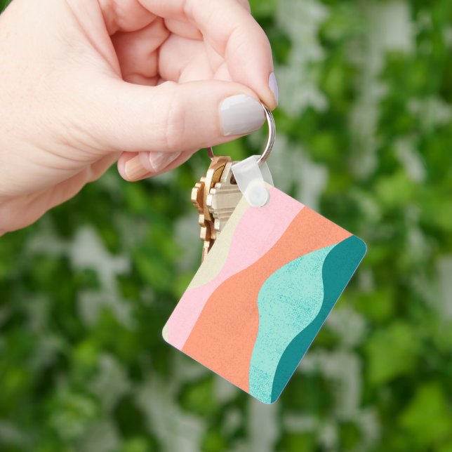 Colorful Abstract Art Keychain (Hand)