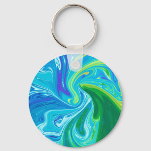 Colorful abstract art keychain