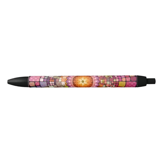 Colorful Abstract Art Mandala Mosaic Pen (Front)