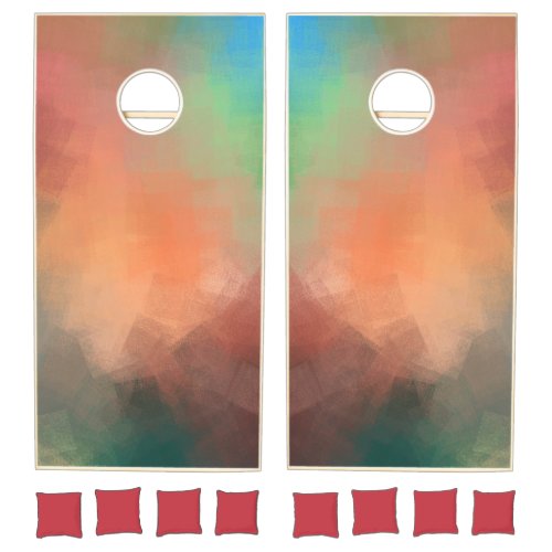 Colorful Abstract Art Modern Elegant Template Cornhole Set