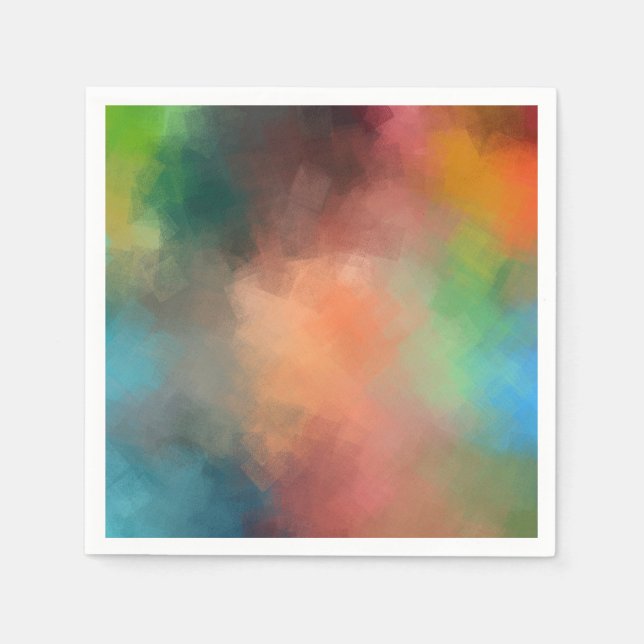 Colorful Abstract Art Modern Elegant Template Napkins (Front)