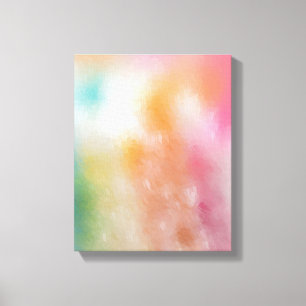 Colorful Abstract Art Modern Trendy Red Pink Blue Canvas Print