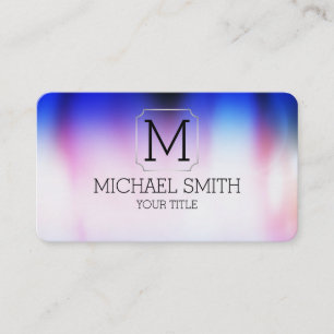 Colorful Abstract Art Monogram #10 Business Card