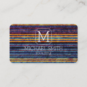 Colorful Abstract Art Monogram #15 Business Card