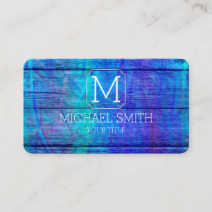 Colorful Abstract Art Monogram #28 Business Card