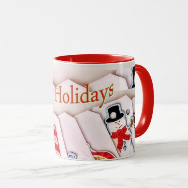 Colorful Abstract Art Mug – Modern Artistic Coffee (Front Right)