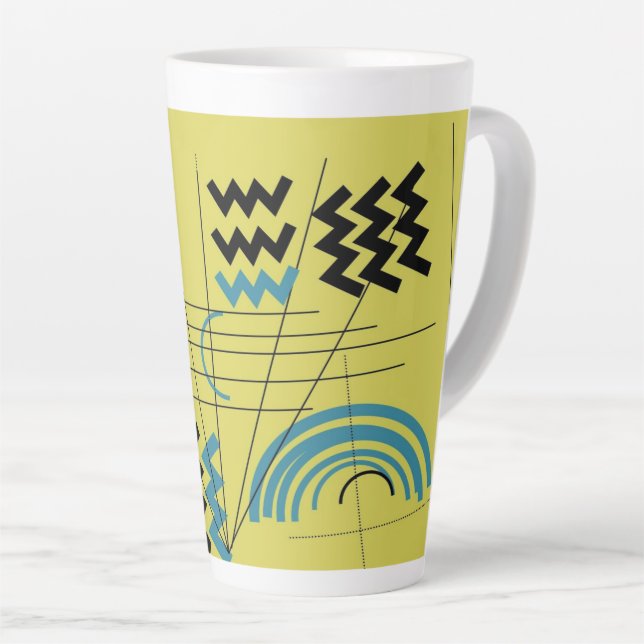 Colorful Abstract Art Mug – Modern Artistic Coffee (Right Angle)