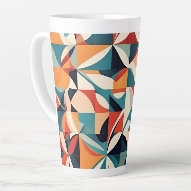 Colorful Abstract Art Mug – Modern Artistic Coffee (Left Angle)