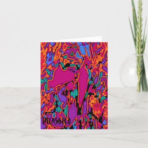 Colorful Abstract Art Note Card Torch Song