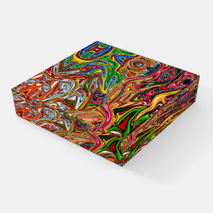 Colorful abstract art paperweight