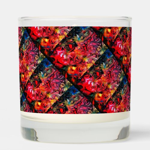 Colorful Abstract Art Pattern Scented Candle