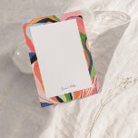 Colorful Abstract Art Personalized Flat Note Card at Zazzle