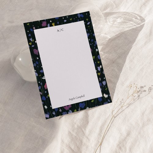 Colorful Abstract Art Personalized Flat Note Card