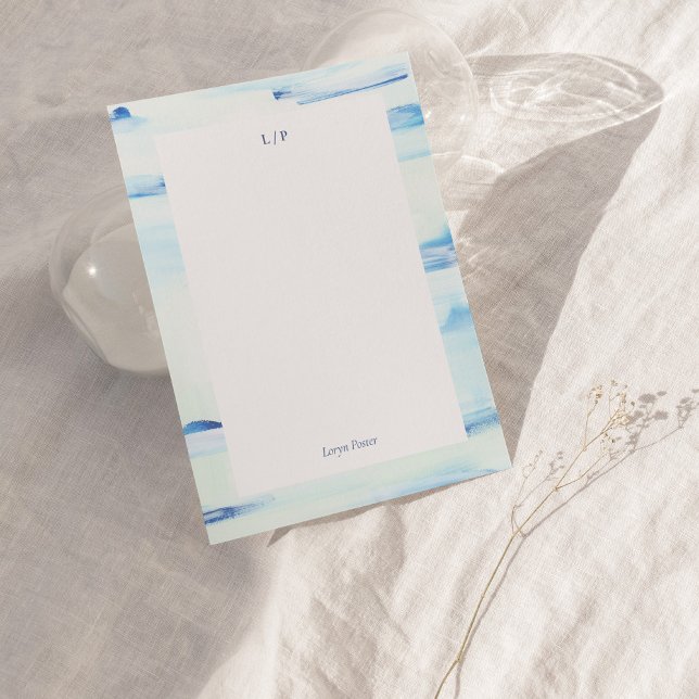 Colorful Abstract Art Personalized Flat Note Card (Creator Uploaded)