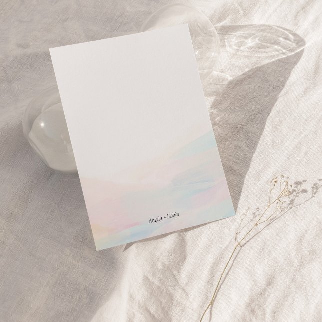 Colorful Abstract Art Personalized Flat Note Card (Creator Uploaded)