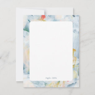 Colorful Abstract Art Personalized Flat Note Card