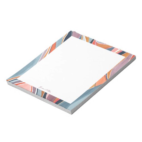 Colorful Abstract Art Personalized Name Notepad