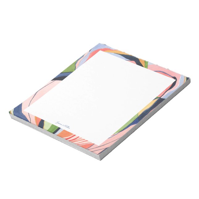 Colorful Abstract Art Personalized  Notepad (Rotated)