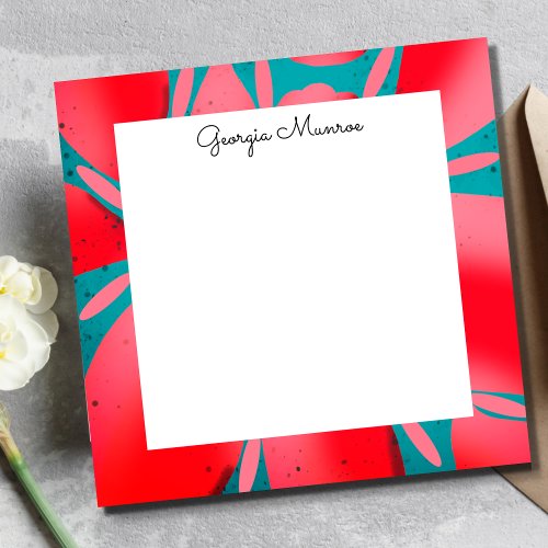 Colorful Abstract Art Personalized Stationery Note
