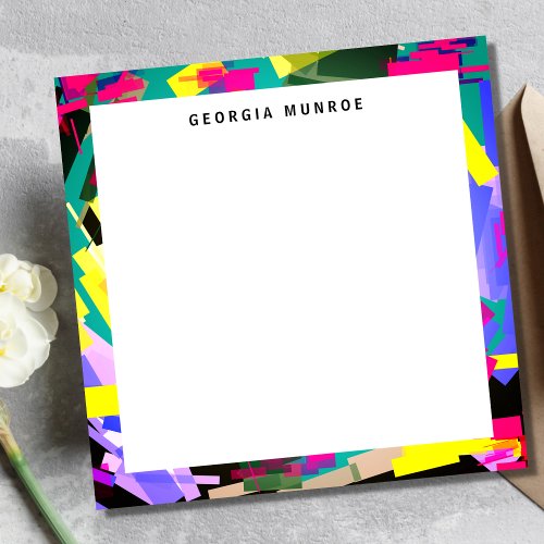Colorful Abstract Art Personalized Stationery Note Card