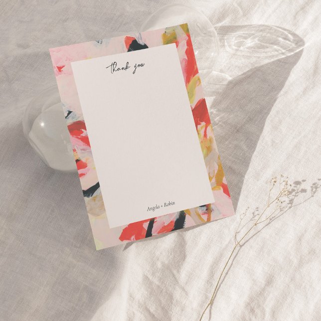 Colorful Abstract Art Personalized Thank you Invitation (Creator Uploaded)