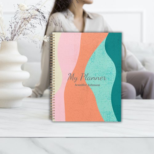 Colorful Abstract Art Planner _ Personalized 