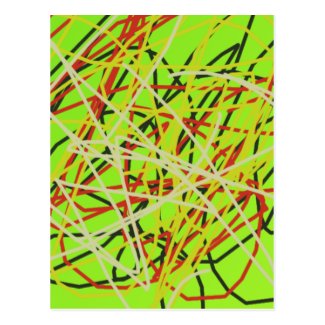 colorful abstract art postcard