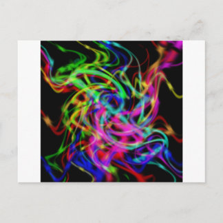 colorful abstract art postcard