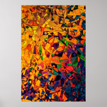 Colorful Abstract Art Poster by EnhancedImages at Zazzle