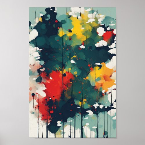 Colorful abstract art poster