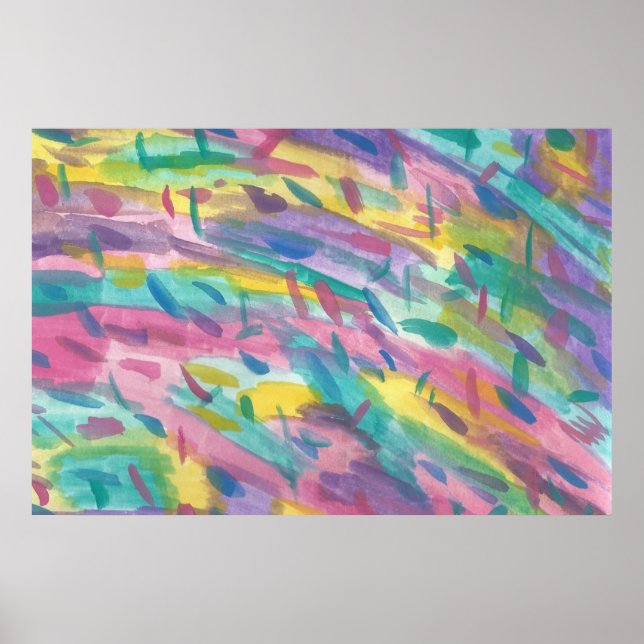 Colorful Abstract Art Poster Print (Front)