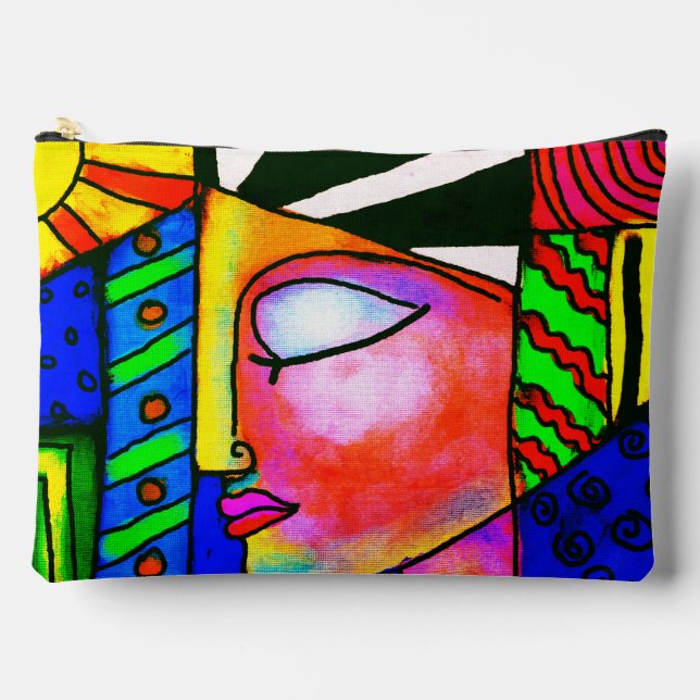Colorful Abstract Art Print Cut Sew Bag (Front)