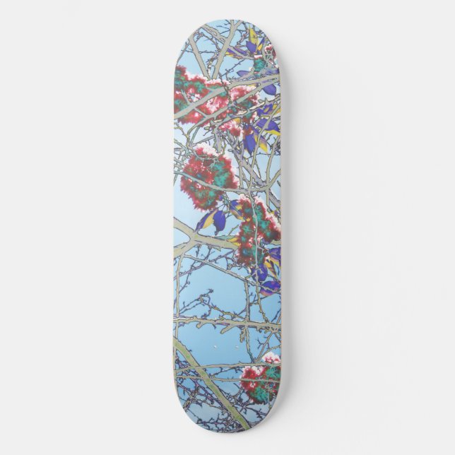 Colorful Abstract Art Print Skateboard (Front)